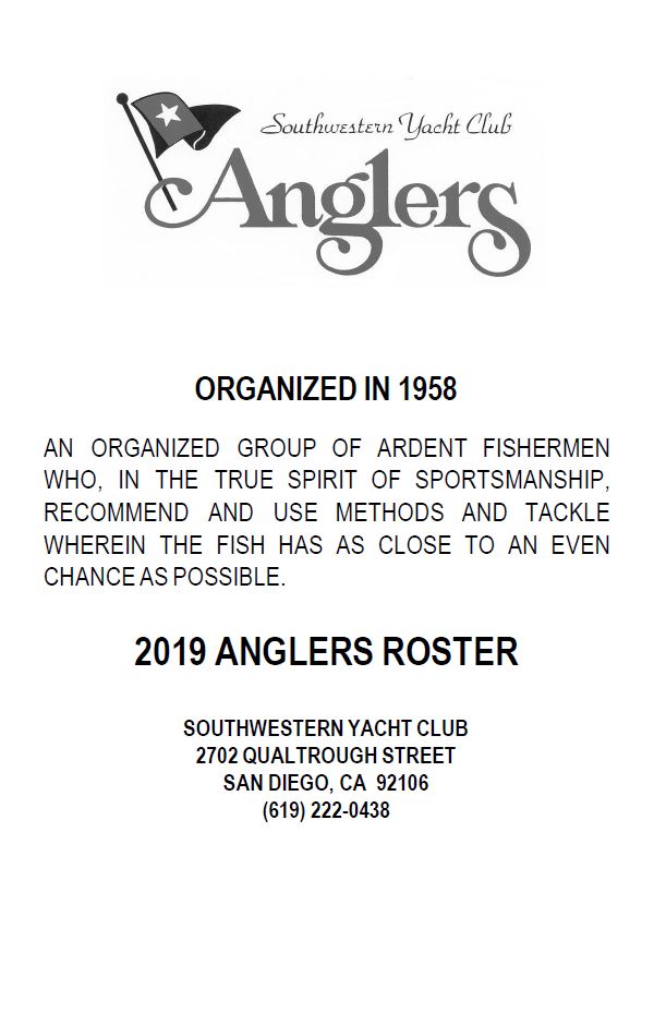 2019 Anglers Roster